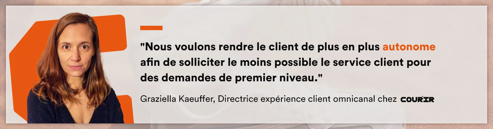 Customer testimonial from Courir