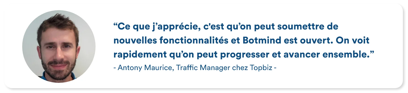 Customer testimonial from Topbiz