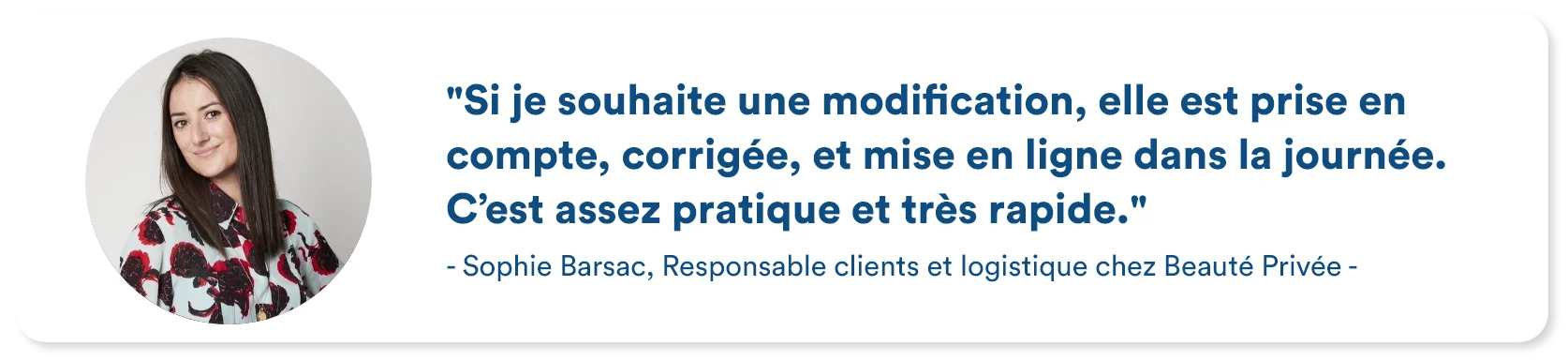 Customer testimonial from Brand Partner