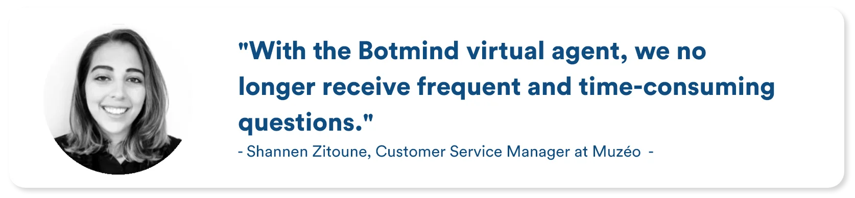 Customer testimonial from Muzeo