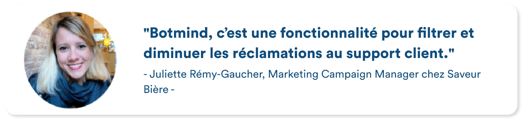 Customer testimonial from Saveur Bière