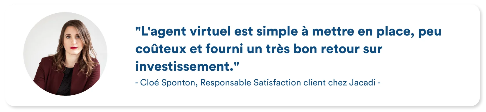 Customer testimonial from Jacadi