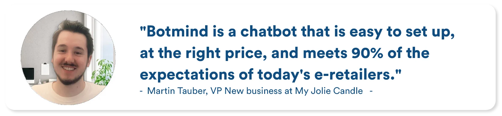 Customer testimonial from Brand Partner